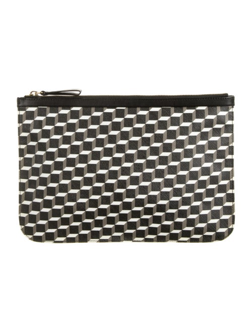 Pierre Hardy Geometric Print Zip Pouch Black