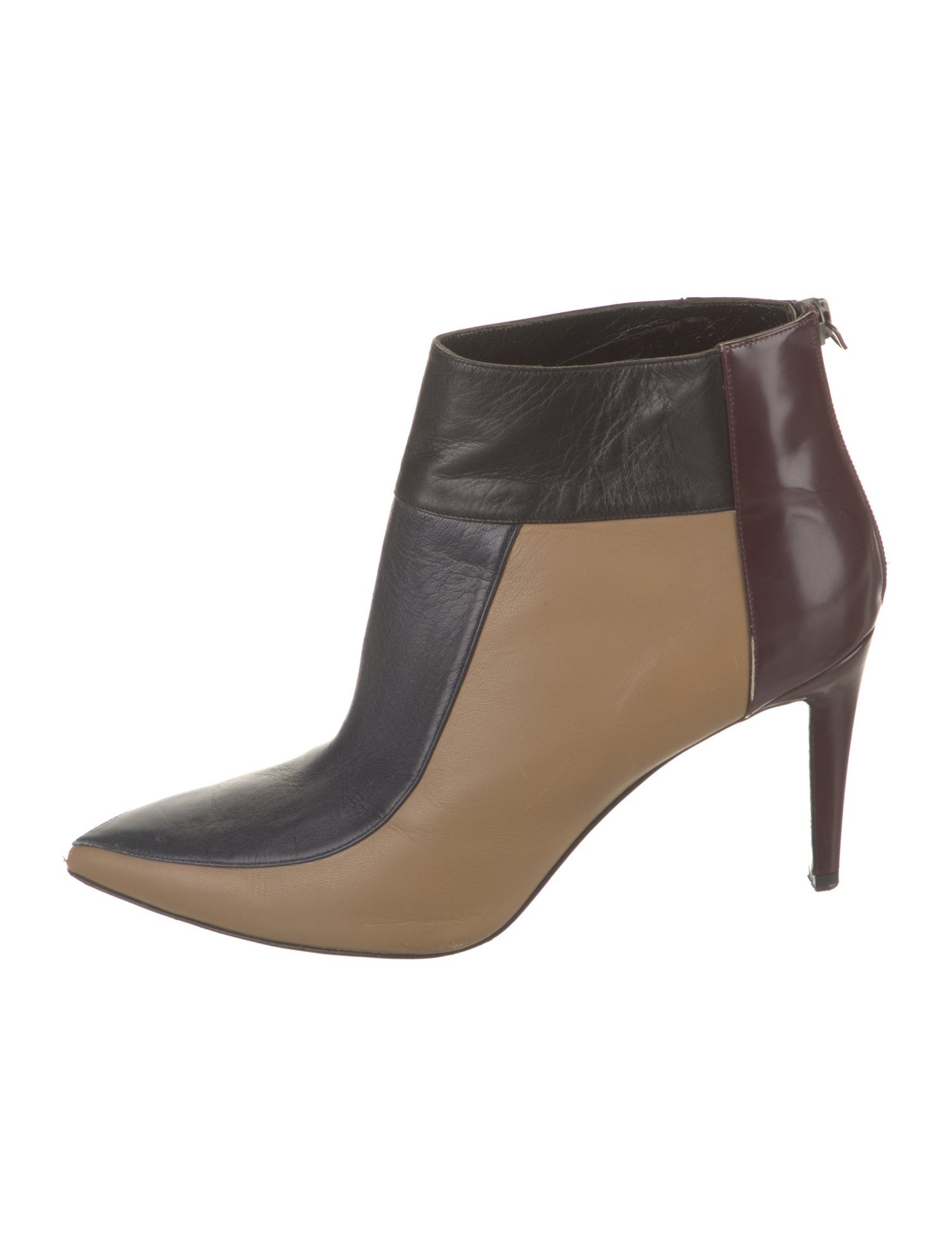 Pierre Hardy Leather Colorblock Pattern Boots