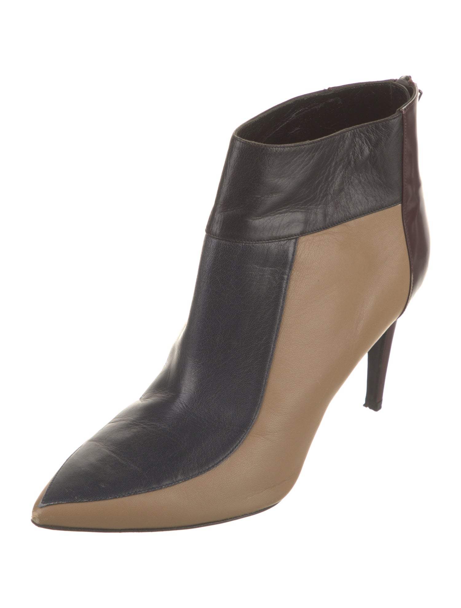 Pierre Hardy Leather Colorblock Pattern Boots