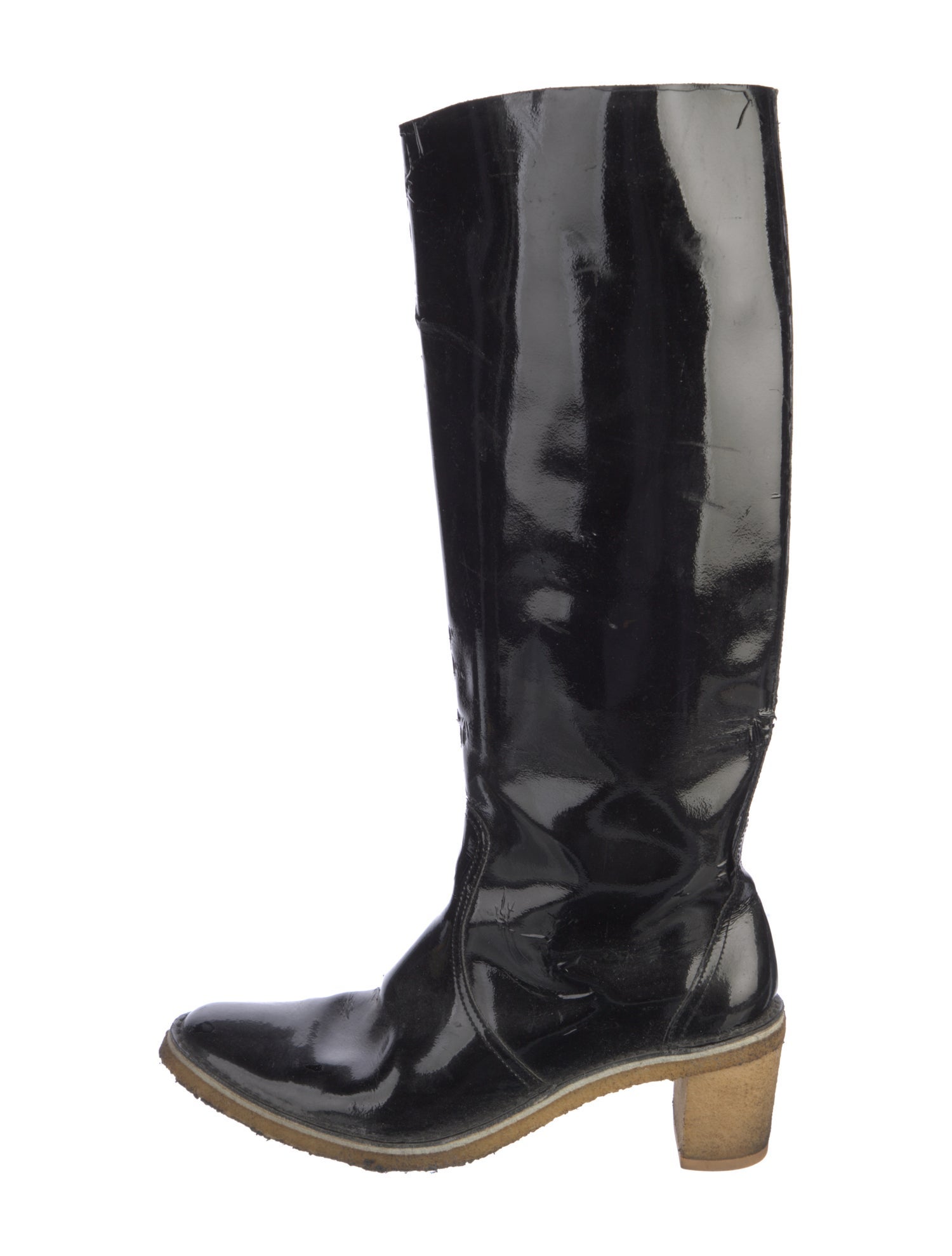 Pierre Hardy Patent Leather Riding Boots