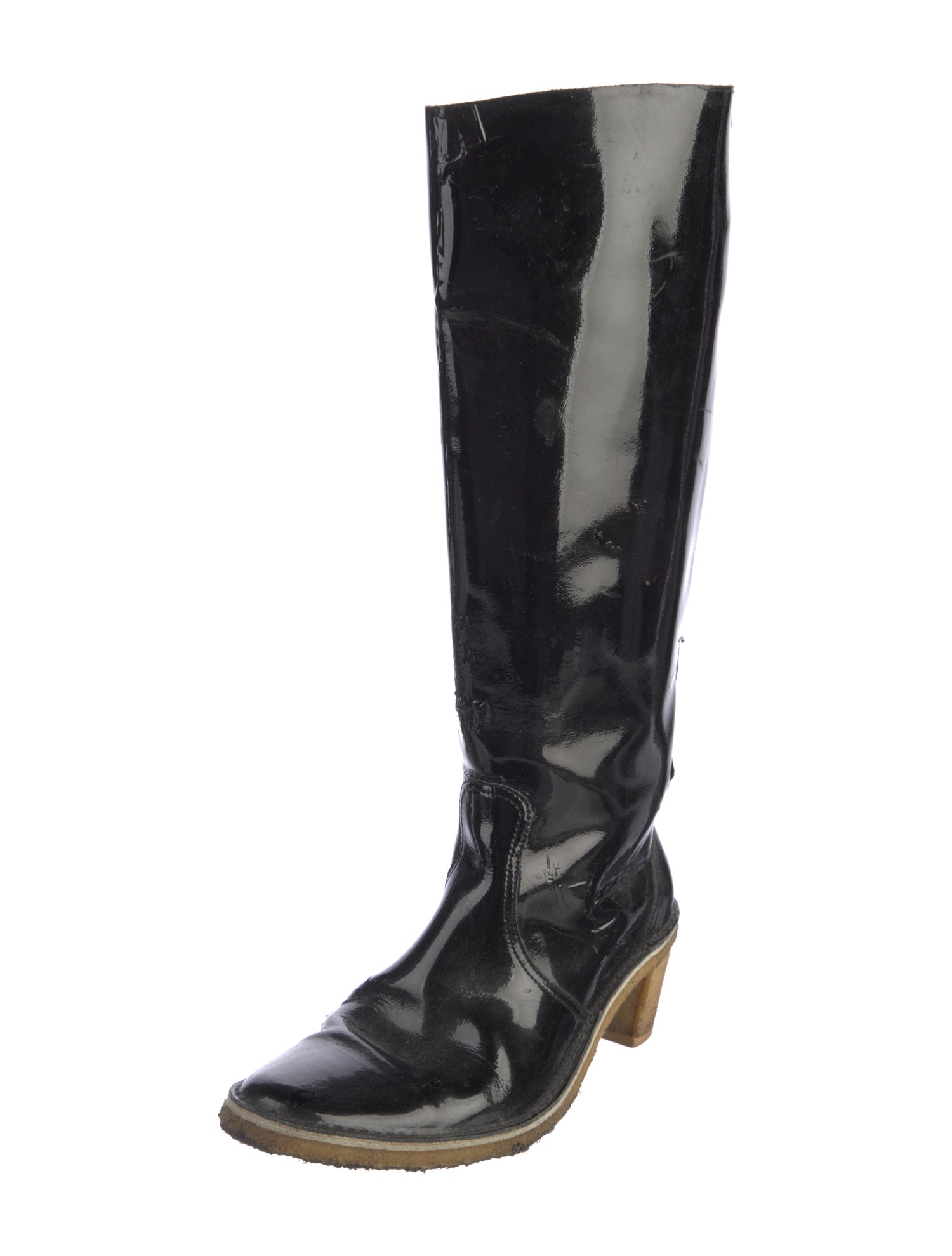 Pierre Hardy Patent Leather Riding Boots