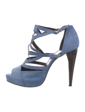 Pierre Hardy Suede T-Strap Pumps