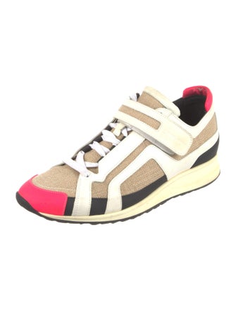 Pierre Hardy Leather Printed Athletic Sneakers