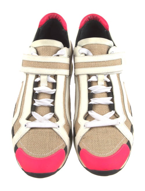 Pierre Hardy Leather Printed Athletic Sneakers