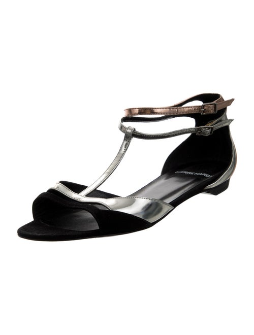 Pierre Hardy Patent Leather T-Strap Sandals