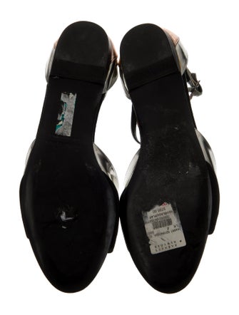 Pierre Hardy Patent Leather T-Strap Sandals