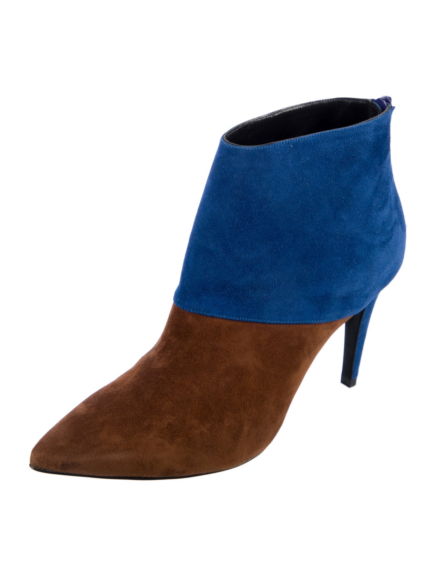 Pierre Hardy Suede Colorblock Pattern Boots