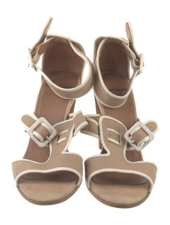 Pierre Hardy Canvas T-Strap Sandals
