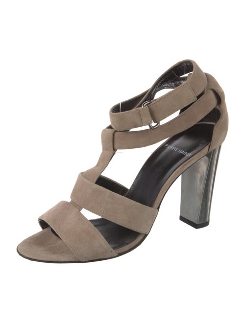 Pierre Hardy Suede T-Strap Sandals