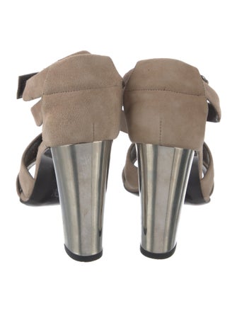 Pierre Hardy Suede T-Strap Sandals