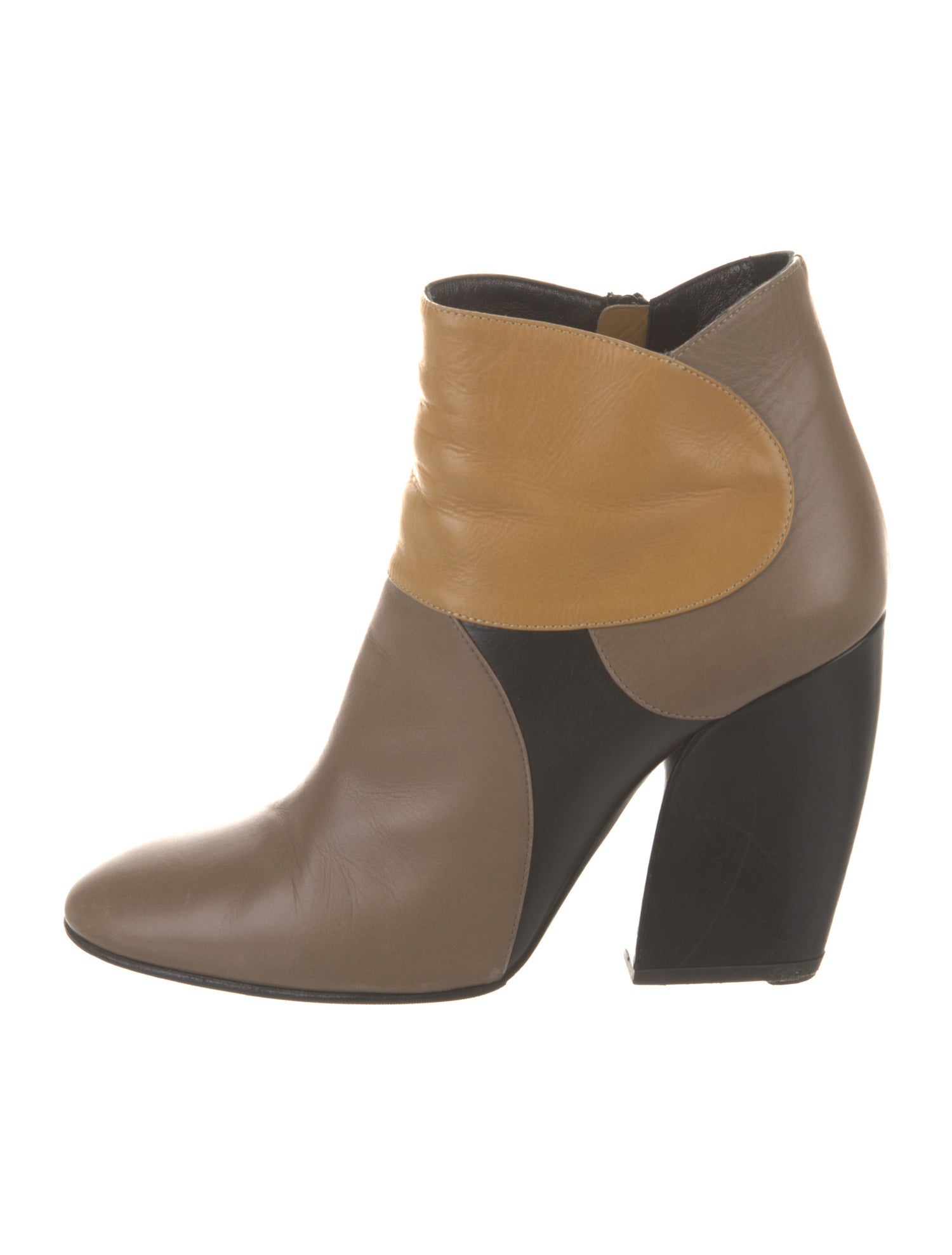 Pierre Hardy Leather Colorblock Pattern Boots