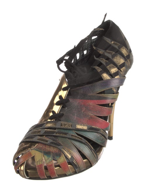 Pierre Hardy Leather Printed Lace-Up Boots