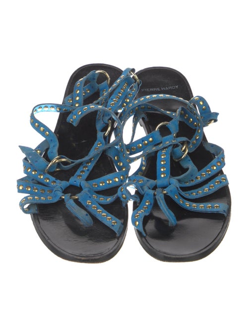 Pierre Hardy Suede Studded Accents Gladiator Sandals