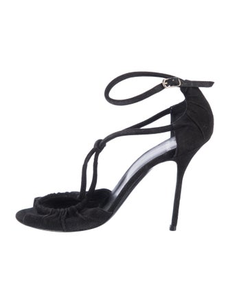 Pierre Hardy Suede T-Strap Sandals
