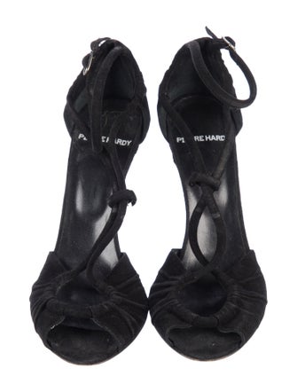 Pierre Hardy Suede T-Strap Sandals