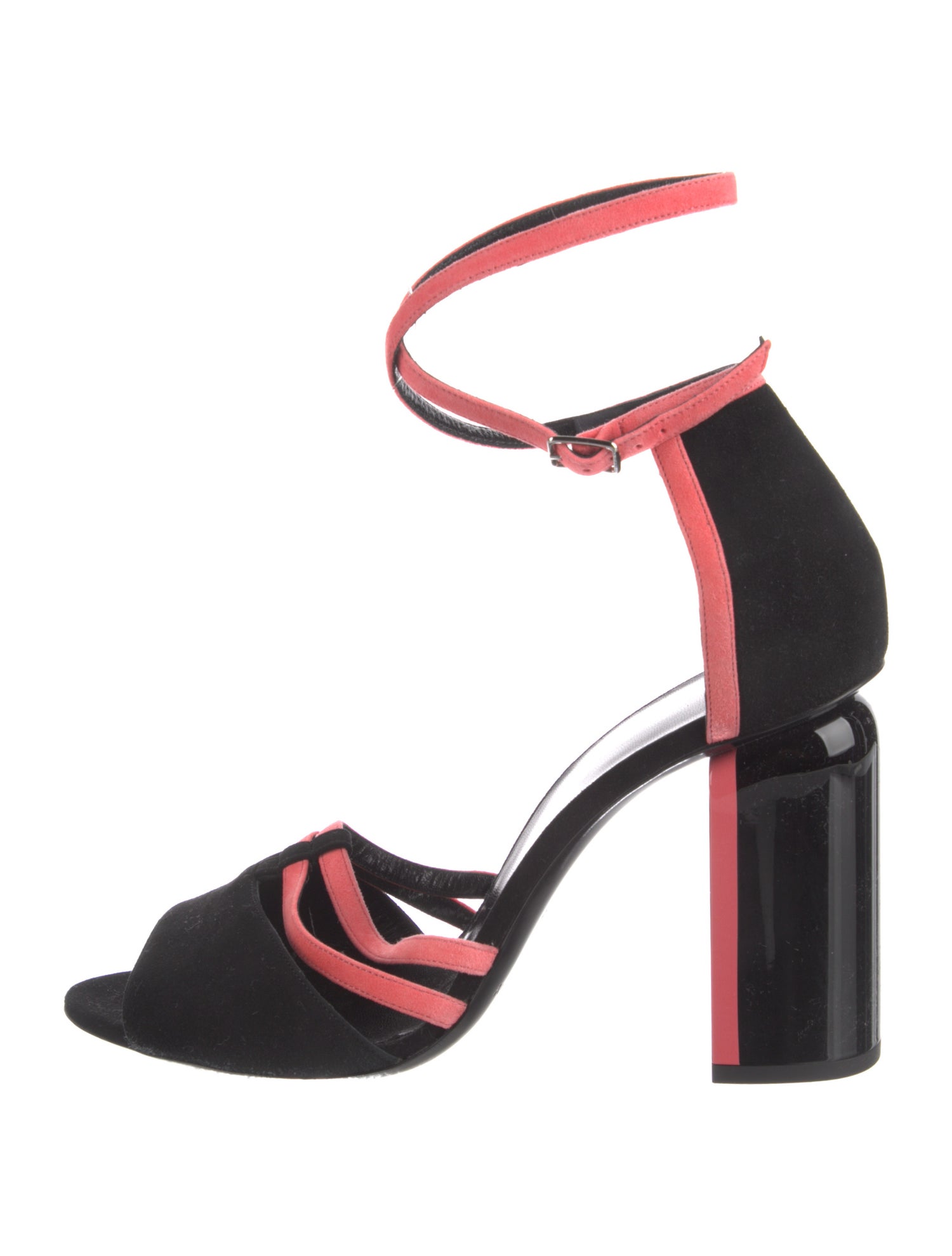Pierre Hardy Suede Colorblock Pattern Sandals