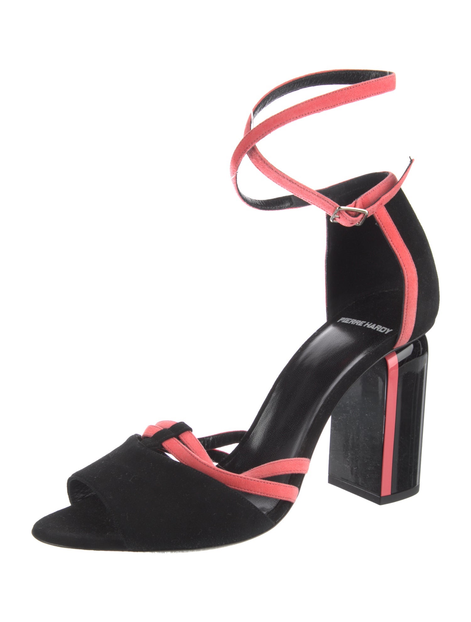 Pierre Hardy Suede Colorblock Pattern Sandals