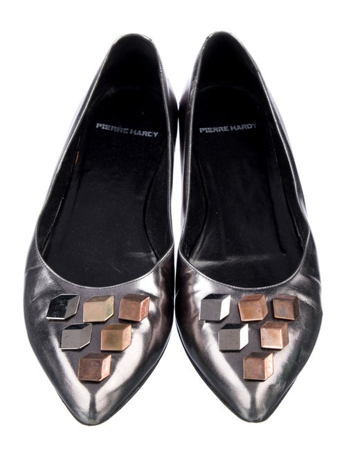 Pierre Hardy Leather Studded Accents Ballet Flats