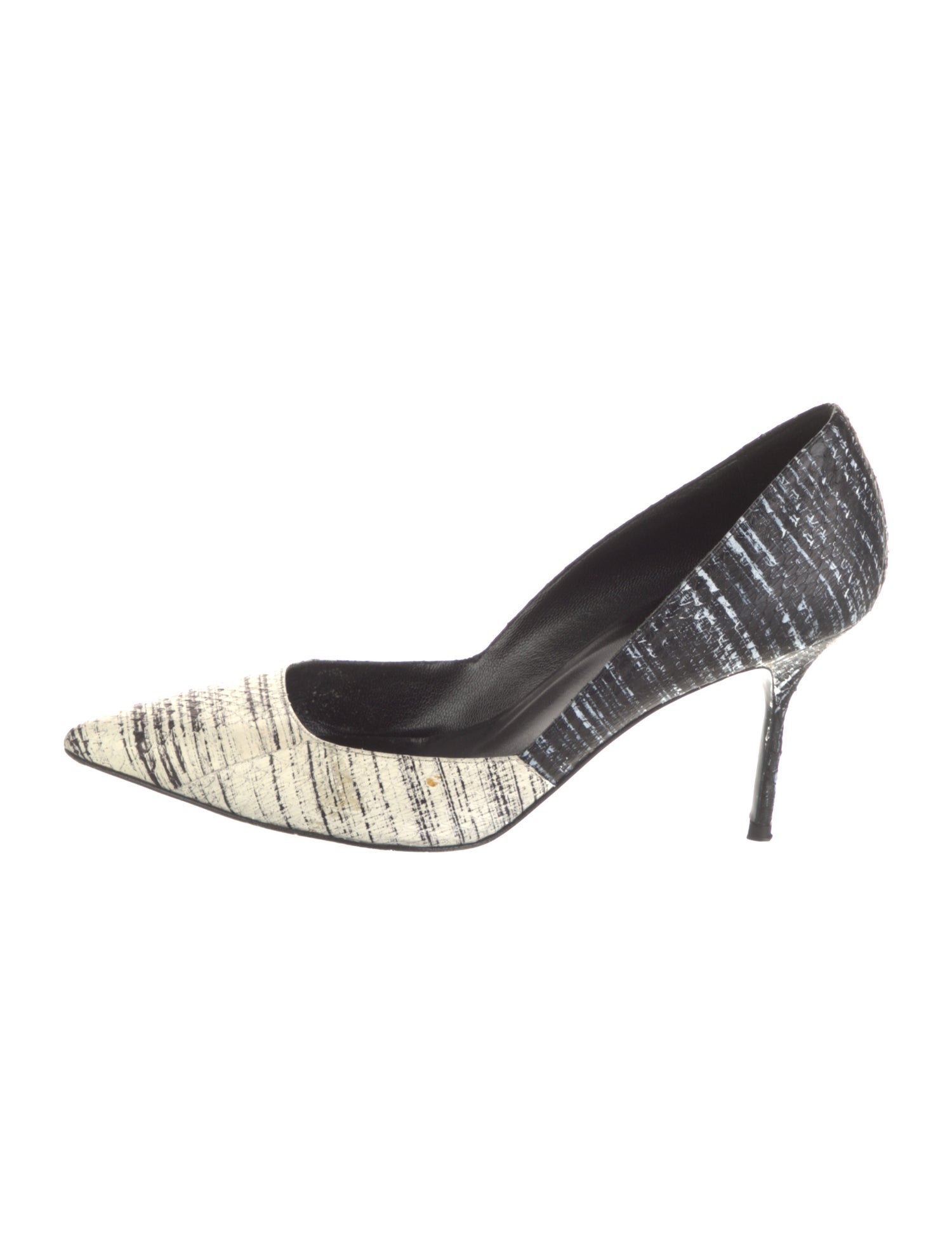 Pierre Hardy Leather Animal Print D'Orsay Pumps
