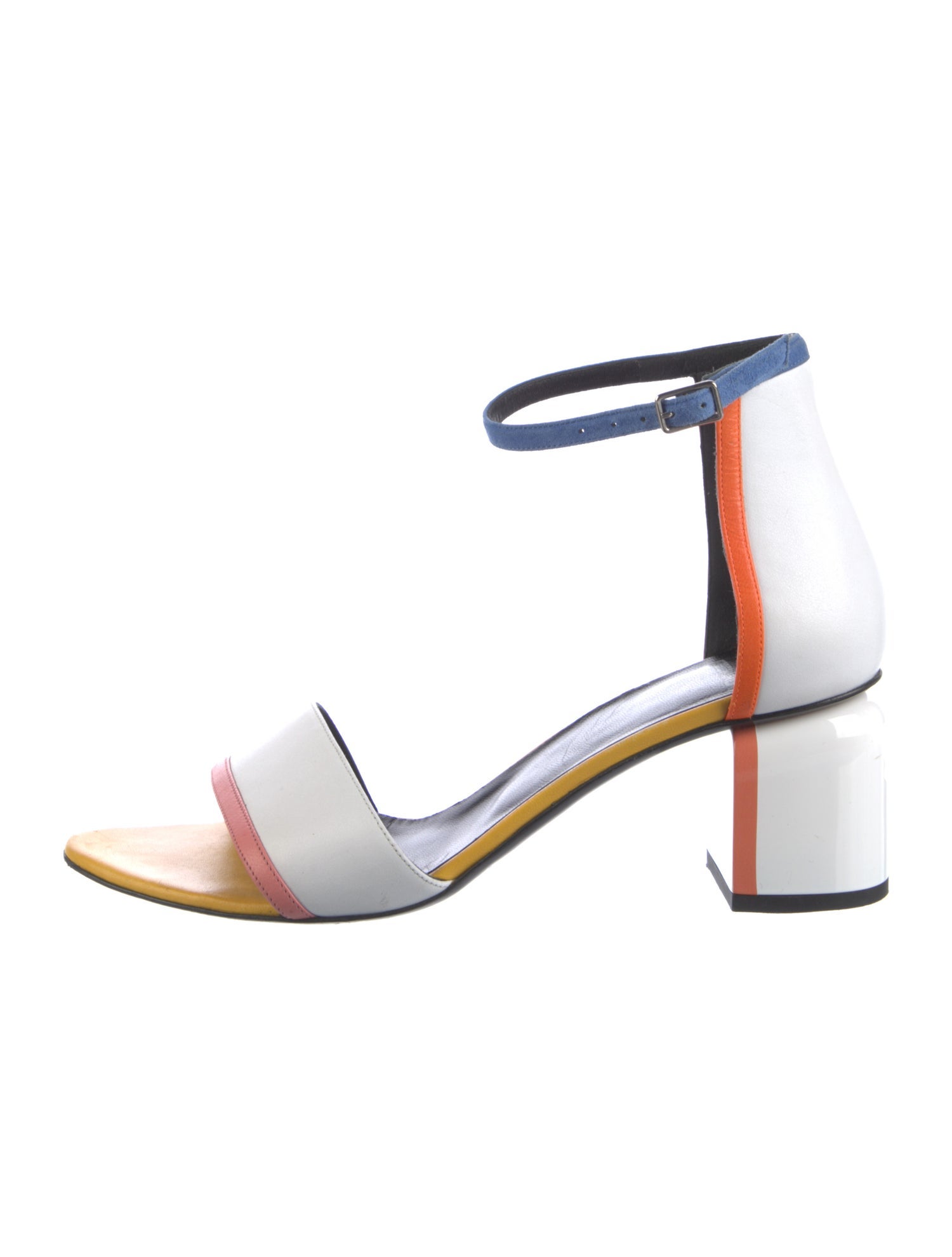 Pierre Hardy Leather Colorblock Pattern Sandals