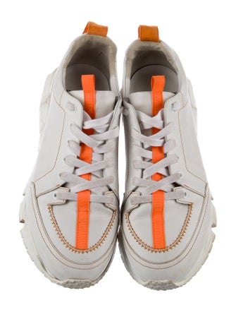 Pierre Hardy Leather Colorblock Pattern Sneakers