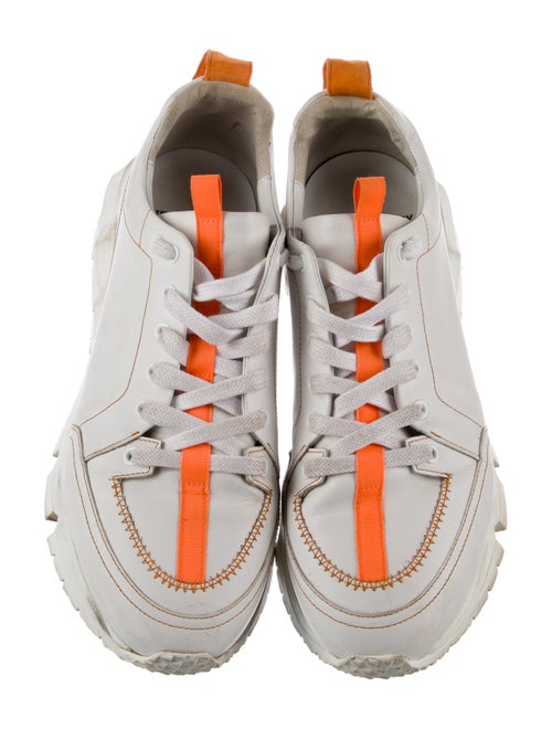 Pierre Hardy Leather Colorblock Pattern Sneakers