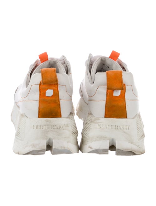 Pierre Hardy Leather Colorblock Pattern Sneakers