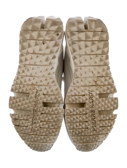 Pierre Hardy Leather Colorblock Pattern Sneakers