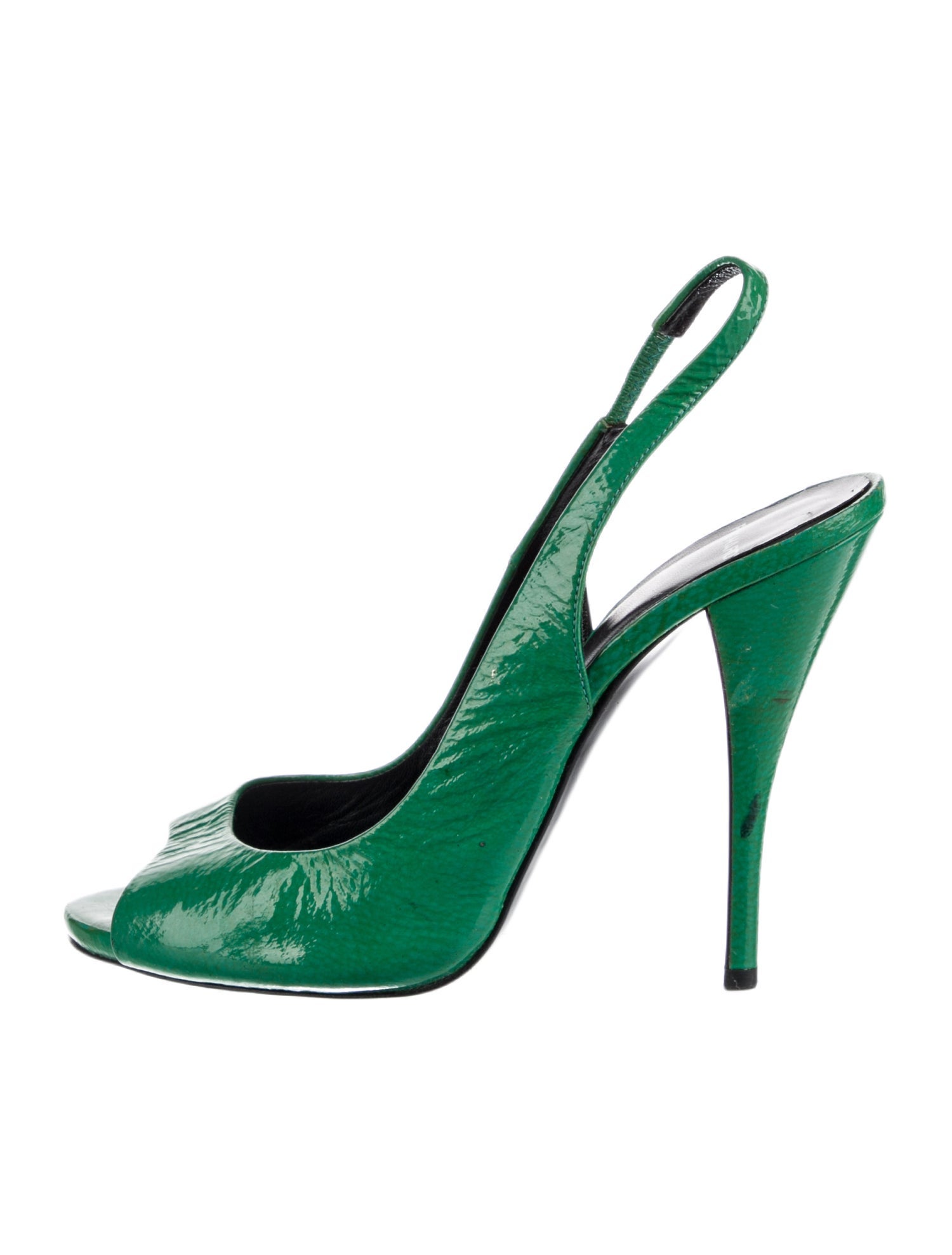 Pierre Hardy Patent Leather Slingback Sandals