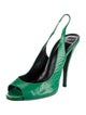 Pierre Hardy Patent Leather Slingback Sandals
