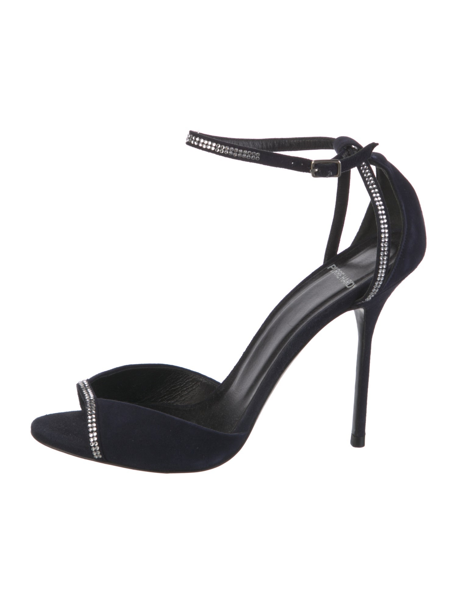 Pierre Hardy Suede Crystal Embellishments Sandals