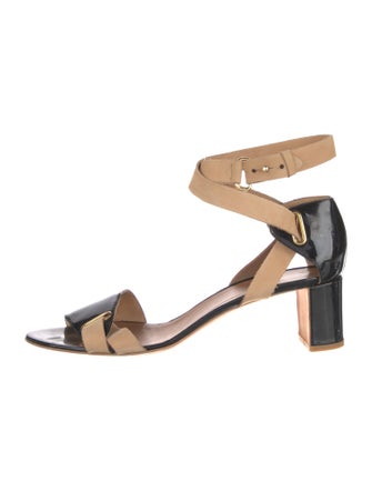 Pierre Hardy Patent Leather T-Strap Sandals