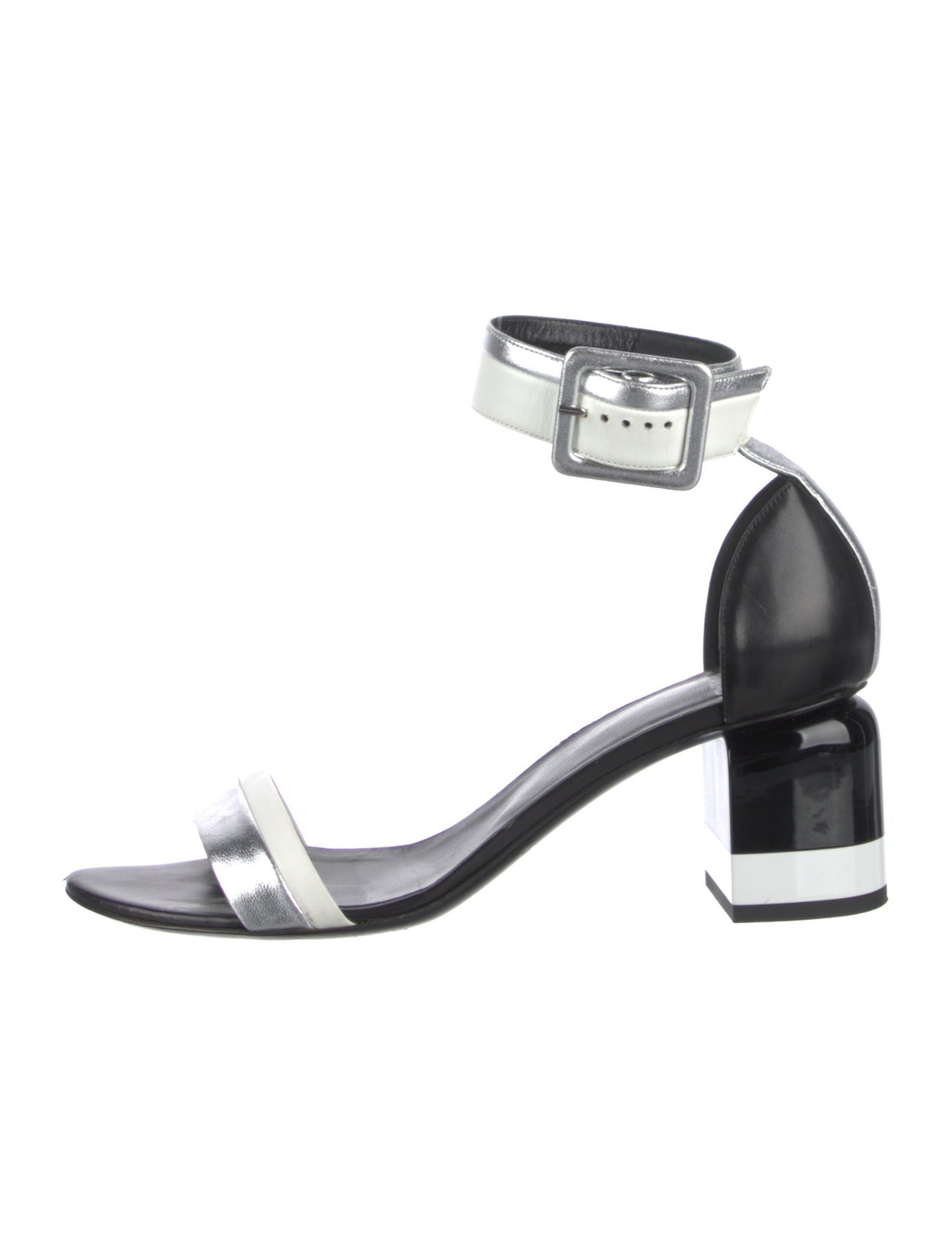 Pierre Hardy Leather Colorblock Pattern Sandals