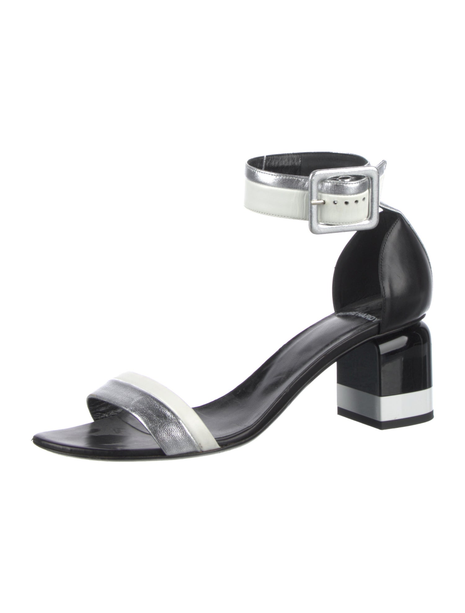 Pierre Hardy Leather Colorblock Pattern Sandals