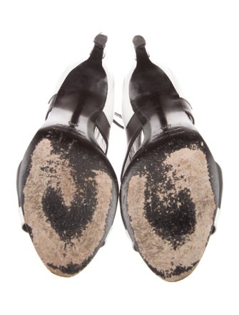 Pierre Hardy Leather Colorblock Pattern Slingback Sandals