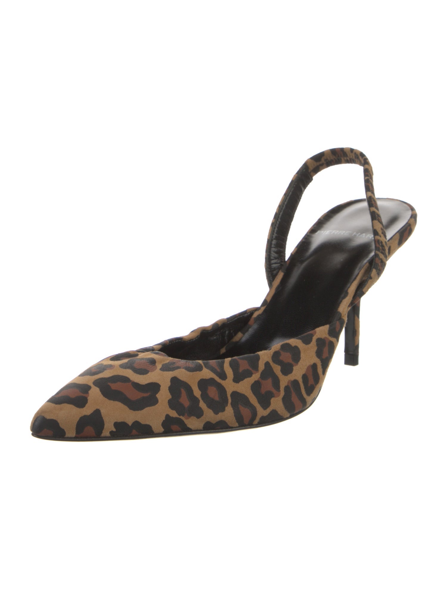 Pierre Hardy Suede Animal Print Slingback Pumps