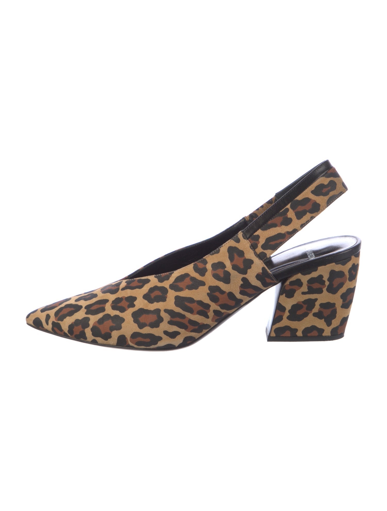 Pierre Hardy Suede Animal Print Slingback Pumps