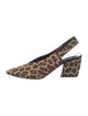 Pierre Hardy Suede Animal Print Slingback Pumps