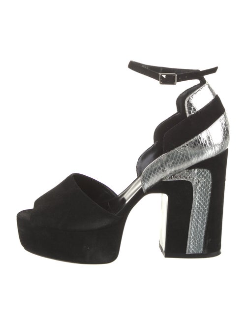 Pierre Hardy Suede Leather Trim Embellishment Sandals