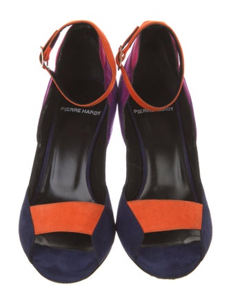 Pierre Hardy Suede Printed Sandals