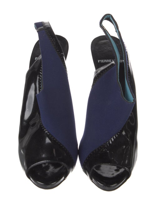 Pierre Hardy Patent Leather Cutout Accent Slingback Pumps