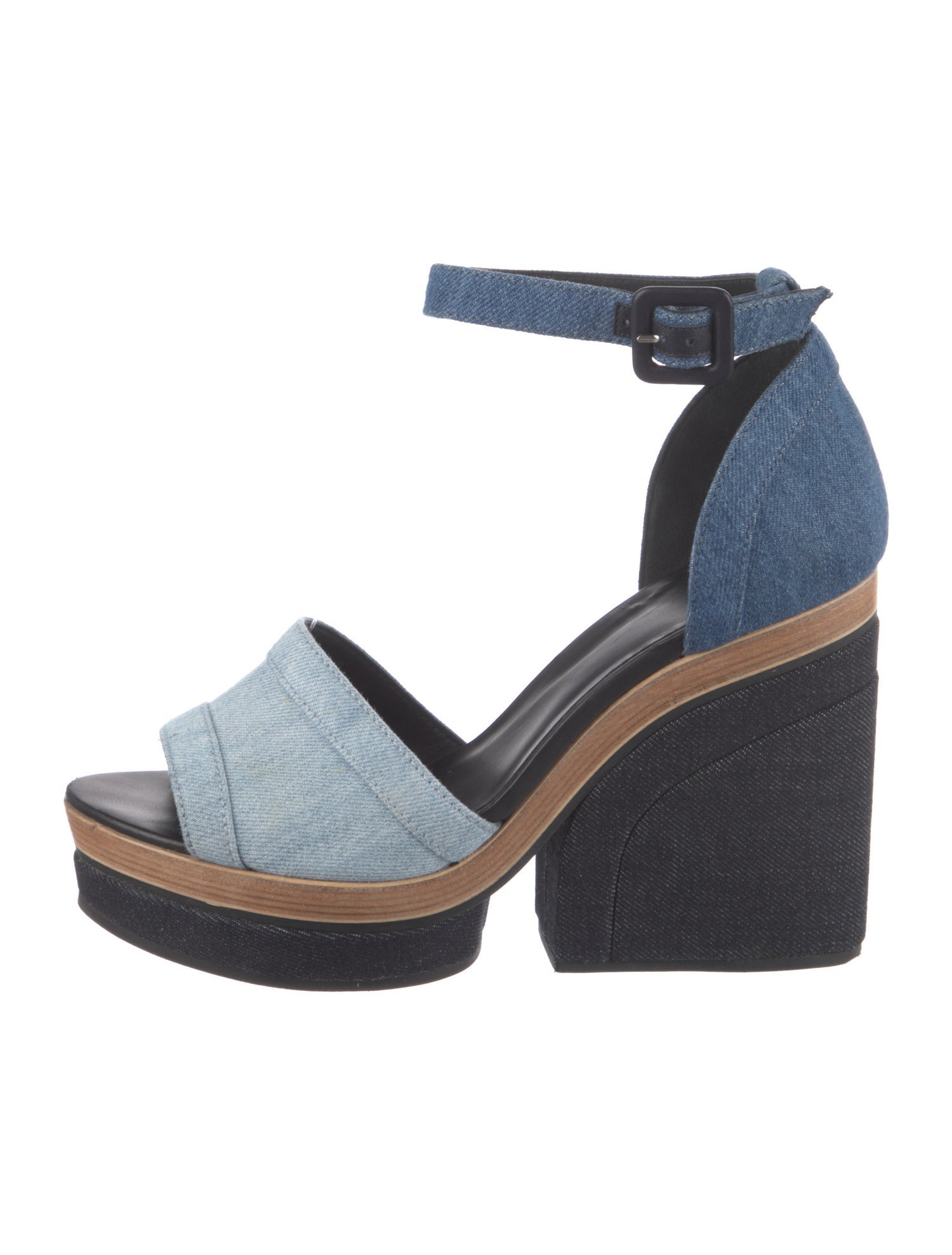 Pierre Hardy Denim Colorblock Pattern Espadrilles