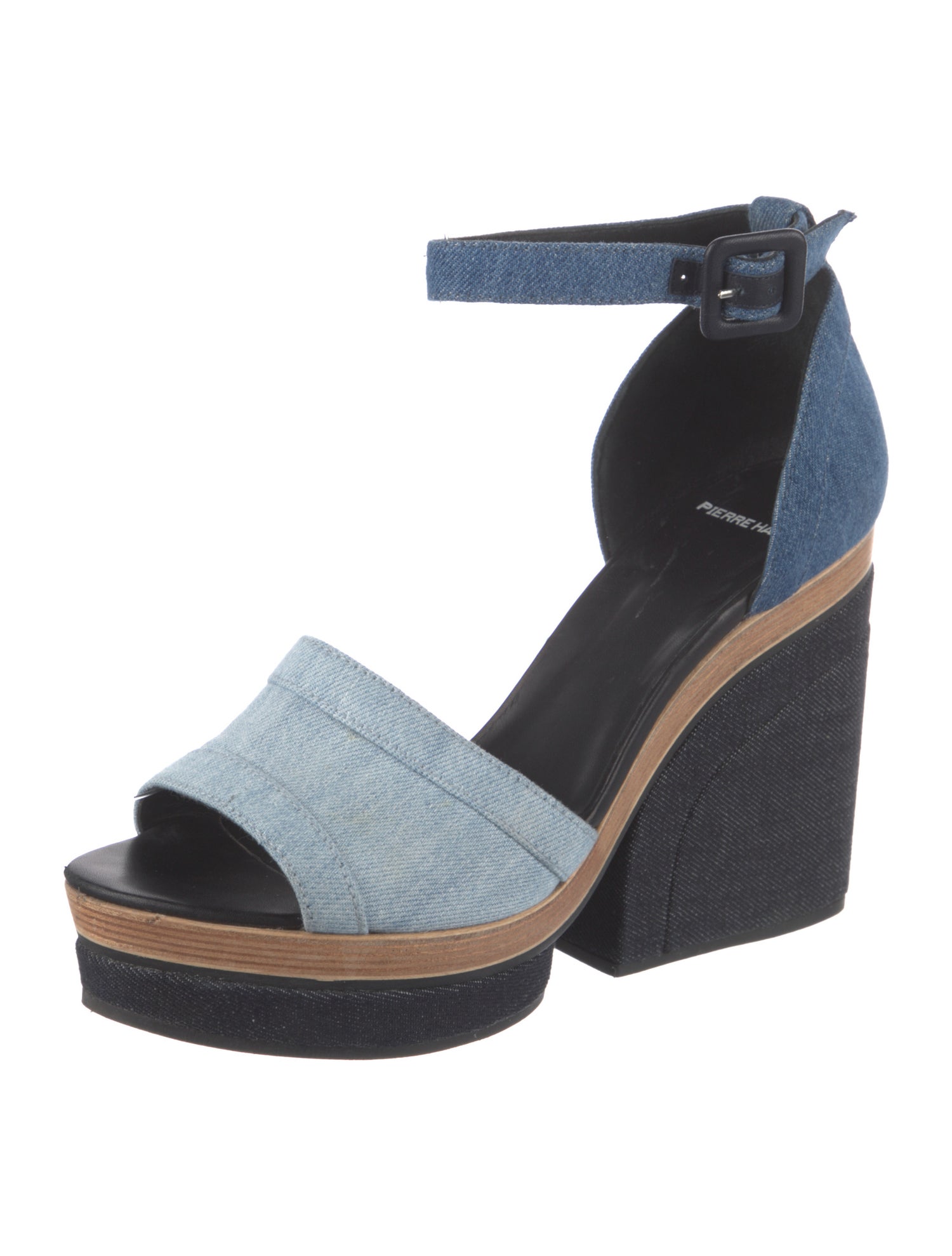 Pierre Hardy Denim Colorblock Pattern Espadrilles