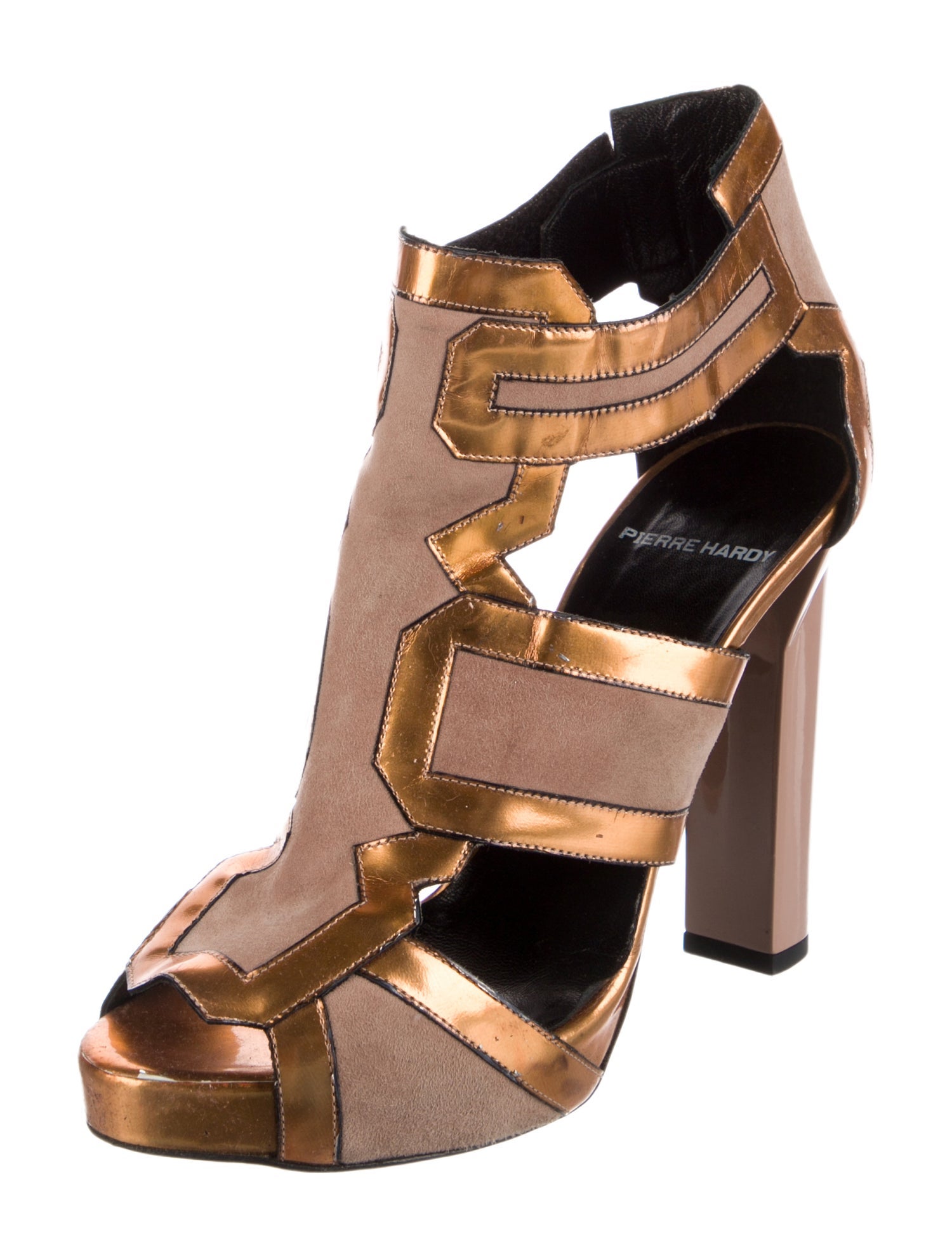 Pierre Hardy Suede T-Strap Pumps