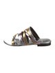 Pierre Hardy Leather Colorblock Pattern Slides