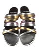 Pierre Hardy Leather Colorblock Pattern Slides