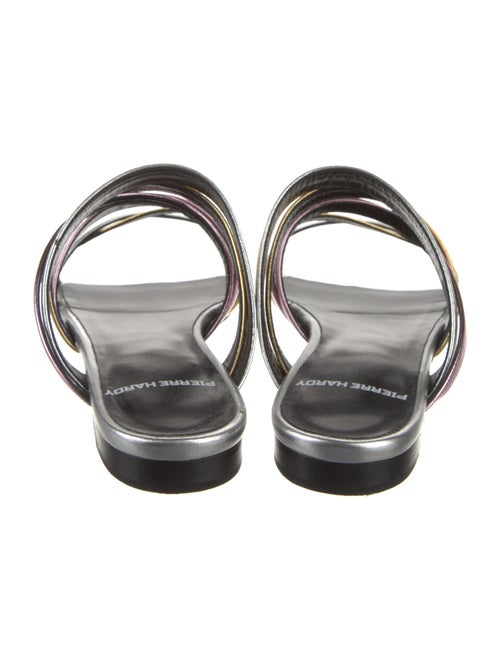 Pierre Hardy Leather Colorblock Pattern Slides