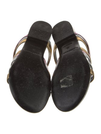 Pierre Hardy Leather Colorblock Pattern Slides