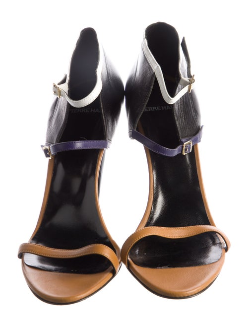 Pierre Hardy Leather Animal Print Sandals