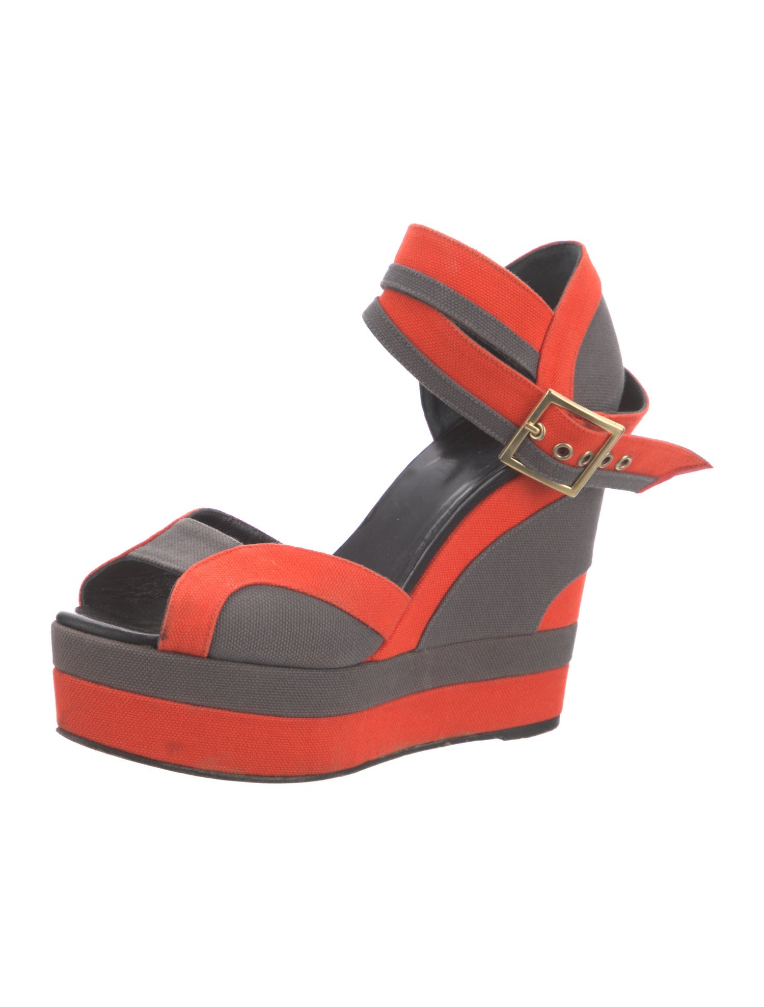 Pierre Hardy Canvas Colorblock Pattern Pumps